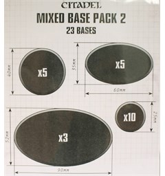 Citadel Mixed Base Pack 2 - 23 stk baser Round 25+40 mm, Oval 60x35+90x52mm